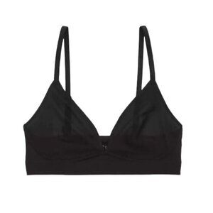 NEW‎ Aerie Smoothez Lightweight Mesh Bralette Unlined Black Size XS